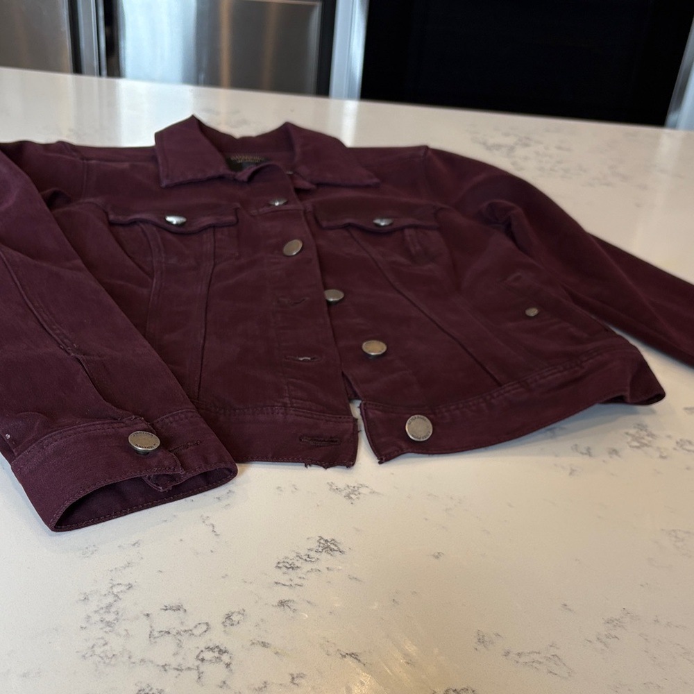 Liverpool Los Angeles Women's Burgundy Jean Jacket